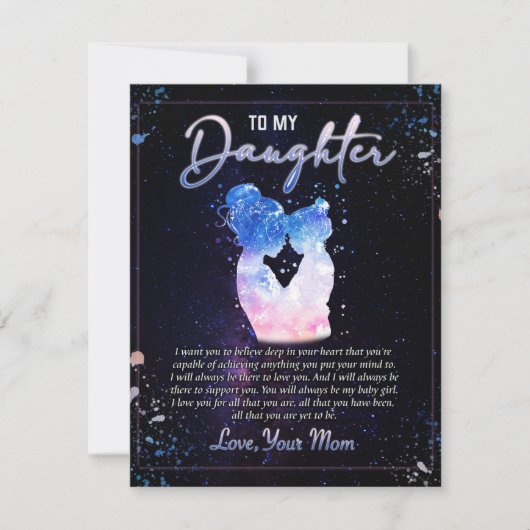 zu meinem Tochter-Geschenk, Liebe-Letter-Tochter u Einladung (Vorderseite)