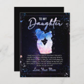 zu meinem Tochter-Geschenk, Liebe-Letter-Tochter u Einladung (Vorne/Hinten)