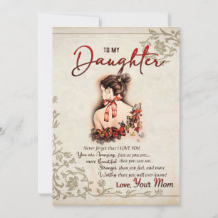 zu meinem Tochter-Geschenk, Liebe-Letter-Tochter u Feiertagskarte