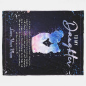 zu meinem Tochter-Geschenk, Liebe-Letter-Tochter u Fleecedecke (Vorderseite (Horizontal))