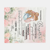 zu meinem Tochter-Geschenk, Liebe-Letter-Tochter u Fleecedecke (Vorderseite (Horizontal))