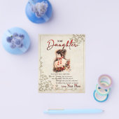 zu meinem Tochter-Geschenk, Liebe-Letter-Tochter u Flyer (Einzeln)