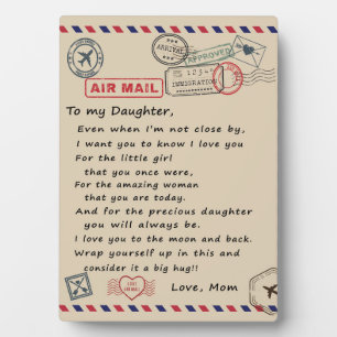 zu meinem Tochter-Geschenk, Liebe-Letter-Tochter u Fotoplatte