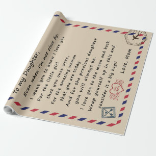 zu meinem Tochter-Geschenk, Liebe-Letter-Tochter u Geschenkpapier