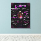 zu meinem Tochter-Geschenk, Liebe-Letter-Tochter u Leinwanddruck (Insitu (Holzboden))