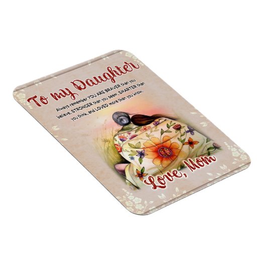 zu meinem Tochter-Geschenk, Liebe-Letter-Tochter u Magnet (Rechte Seite)