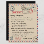 zu meinem Tochter-Geschenk, Liebe-Letter-Tochter u Menükarte (Vorne/Hinten)