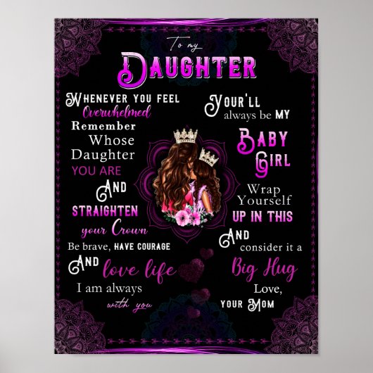 zu meinem Tochter-Geschenk, Liebe-Letter-Tochter u Poster (Vorne)