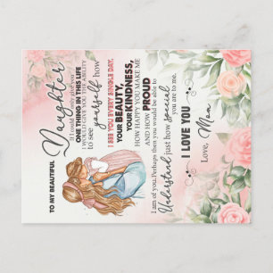 zu meinem Tochter-Geschenk, Liebe-Letter-Tochter u Postkarte