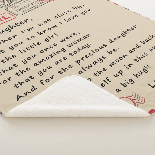 zu meinem Tochter-Geschenk, Liebe-Letter-Tochter u Sherpadecke (3/4)