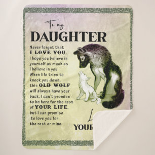 zu meinem Tochter-Geschenk, Liebe-Letter-Tochter u Sherpadecke