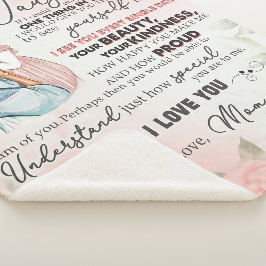 zu meinem Tochter-Geschenk, Liebe-Letter-Tochter u Sherpadecke (3/4)