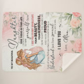 zu meinem Tochter-Geschenk, Liebe-Letter-Tochter u Sherpadecke (Vorderseite (Horizontal))