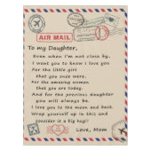 zu meinem Tochter-Geschenk, Liebe-Letter-Tochter u Tischdecke (Vorderseite)