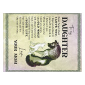 zu meinem Tochter-Geschenk, Liebe-Letter-Tochter u Tischdecke (Vorderseite (Horizontal))