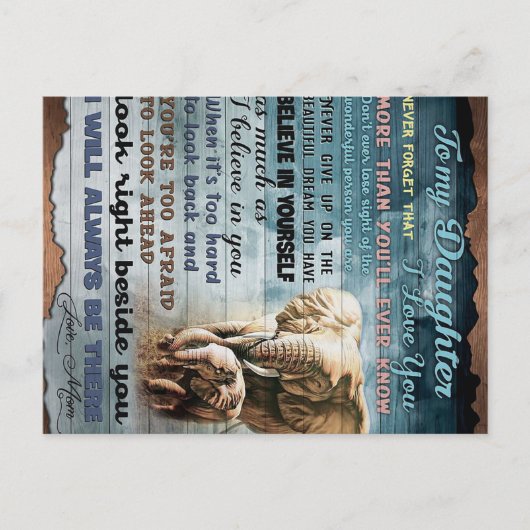 Zu meinem Tochter lustiges Geschenk | Familienange Postkarte (Vorderseite)