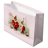 ZU MEINEM VALENTINE-Geschenkbeutel Große Geschenktüte (Vorderseite Schrägansicht)