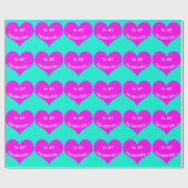 Zu meinem Valentine Pink Heart Wrapping Paper Geschenkpapier (Flach)