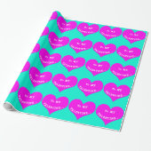 Zu meinem Valentine Pink Heart Wrapping Paper Geschenkpapier (Ungerollt)