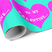 Zu meinem Valentine Pink Heart Wrapping Paper Geschenkpapier (Rolleneckpunkt)