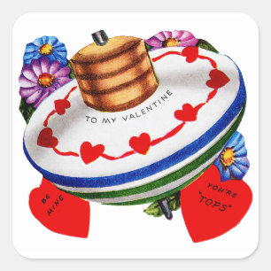 Zu meinem Valentinsgruß ~ sind Sie Spitzen! Quadratischer Aufkleber