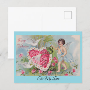 Zu meinem Valentinstag Personalisiert Feiertagspostkarte
