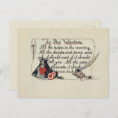 Zu meinem Valentinstag Postkarte (Vorne/Hinten)