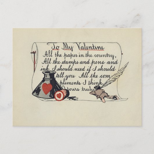 Zu meinem Valentinstag Postkarte (Vorderseite)