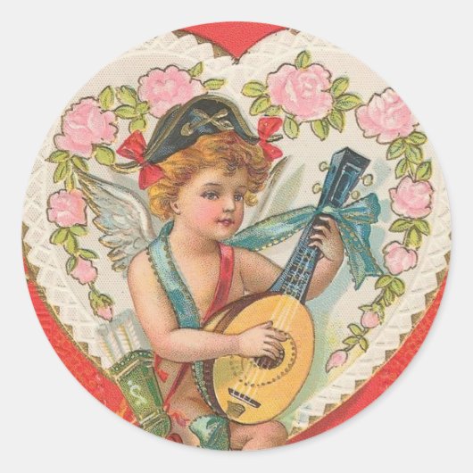 Zu meinem Valentinstag Runder Aufkleber (Vorderseite)