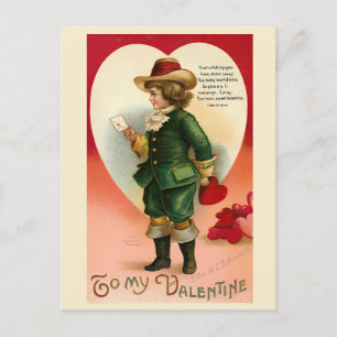 Zu meinem Valentinstag Vintager Viktorianischer Va Postkarte