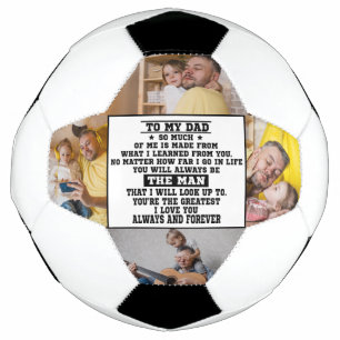 Zu meinem Vater Custom vatertags Geschenk mit 4 Fo Fußball