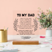 Zu meinem Vater Gedicht von Daughter Son Acrylschild (Hochzeit)