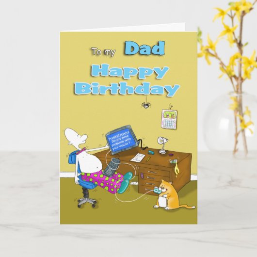 zu meinem Vater glücklicher Geburtstag Karte (Gelbe Blume)