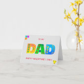 Zu meinem VATER Glücklicher Valentinstag Karte (Gelbe Blume)