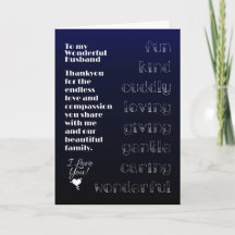 Zu meinem wunderbaren Ehemann