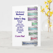 Zu meinem wunderbaren Mann am Vatertag Karte (Gelbe Blume)