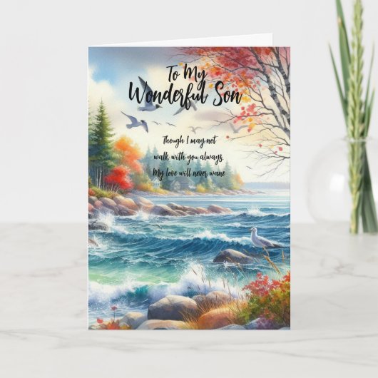 Zu meinem wunderbaren Sohn... Dankeskarte (Vorderseite)