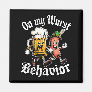 Zu meinem Wurstverhalten deutsche Bierwurst Erwach Magnet