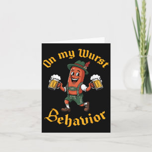 Zu meinem Wurstverhalten Funny German Men Women Karte