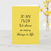 ZU MEINEM ZWEI/BESTEN FREUND GEBURTSTAG KARTE (Gelbe Blume)