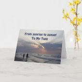 ZU MEINEM ZWEI SONNEN, UM BRITHDAY WISHER ZU SONNE KARTE (Gelbe Blume)