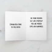 ZU MEINEM **ZWEIN BRUDER** AUF SEINER WEDD DAY CAR KARTE (Innenseite)