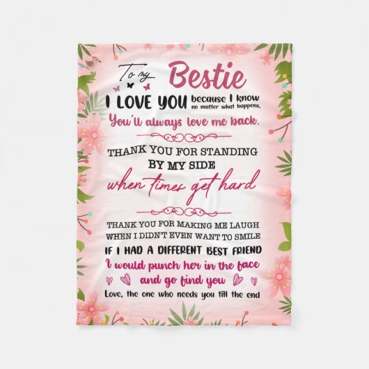 Zu meinen besten Freunden für immer Fleecedecke (Vorderseite)