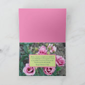 ZU MEINEN PHANTASTISCHEN MUTTER-/PINKROSEN KARTE (Innenseite)