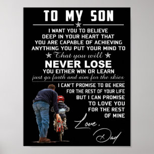 Zu meinen Son-Zitaten Poster