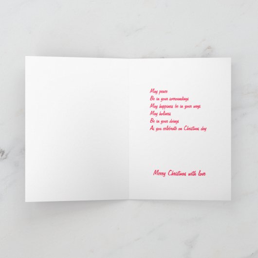 zu meinen Weihnachtskarten Feiertagskarte (Innenseite)