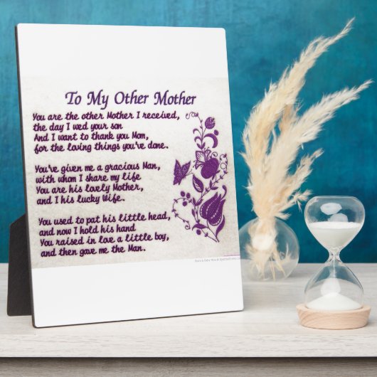 Zu meiner anderen Mutter. Danke Fotoplatte (Seite)