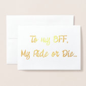 Zu meiner BESTE FREUNDIN... Folienkarte (Vorderseite mit Umschlag)