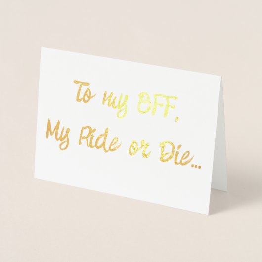 Zu meiner BESTE FREUNDIN... Folienkarte (Vorderseite)