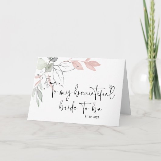 zu meiner Braut und meinem Hochzeitstag heiraten Karte (Vorderseite)